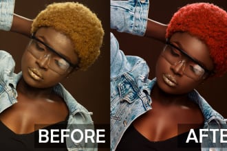 do professional high end photo retouching