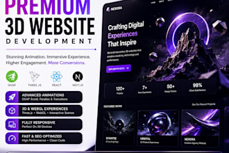 create a modern animated website using gsap, three js and next js