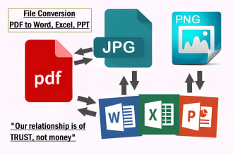 convert PDF to excel, word, powerpoint, do file conversion