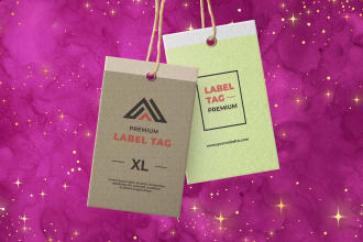 design luxury clothing tag, hang tag, price tag, and labels, with die cut