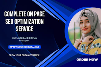 do complete on page SEO optimization service for google top ranking