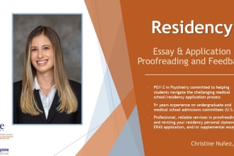 refine your residency personal statement and eras application review