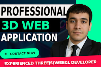 create animated 3d web application using threejs