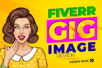 do fiverr gig picture, gig image, gig cover and thumbnail design