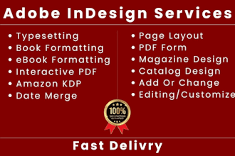 do any adobe indesign work