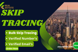 do real estate skip tracing and provide motivated seller