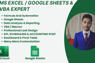 do microsoft excel spreadsheet,google sheets,macro,formulas, excel vba, scripts
