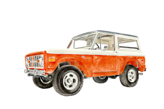 paint cars in realistic digital watercolor style