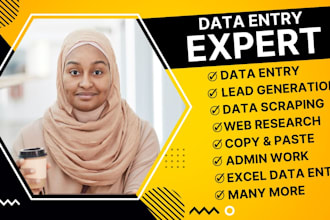 do a very fast data entry, web research, and lead generation