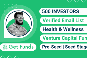 send health and wellness investors email list or active investor leads