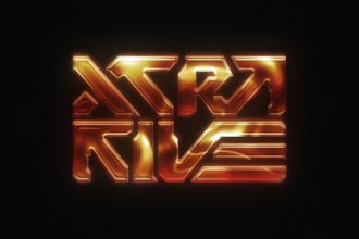 make and turn metal chrome logo for you