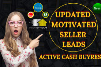 provide motivated seller leads and cash buyer with skip tracing