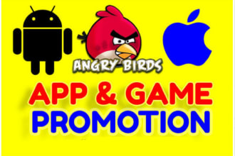 do mobile app promotion, app marketing for android  ios app or game