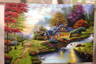 paint landscape in real oil painting on canvas free shipping