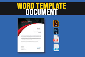 create word proposal template , report or letterhead