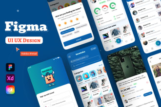 design figma website or mobile app design and UI UX mockup