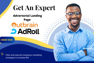 create advertorial landing page for native ads and adroll and outbrain
