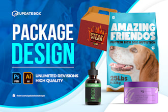design professional product packaging and label