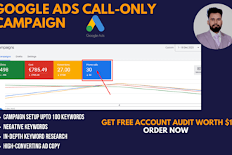 setup call ads in google adwords
