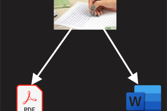 convert  hand written document to PDF or word document