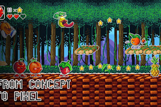 design a pixel art character starting from concept