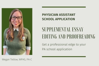 edit your supplemental essays for your pa school application