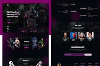 design nft landing page or nft website in figma or xd