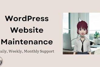 do wordpress website maintenance, updates, and content uploads