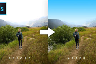 do photo retouching, touch up images with photoshop editing