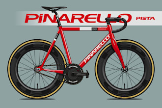 create your bikes into vector illustration