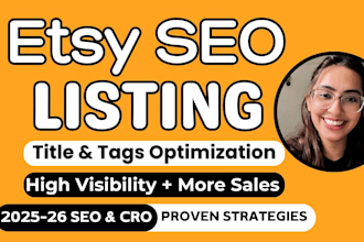 do etsy SEO for titles and tags to rank shop listing