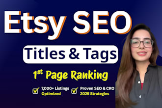 do etsy SEO for titles and tags to rank shop listing