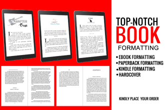 deliver perfect book formatting paperback ebook hardcover