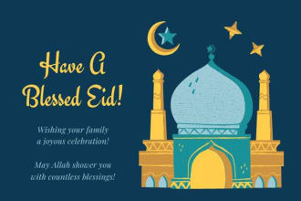 design attractive islamic and religious greetings card