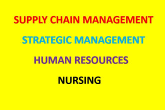 do supply chain management, human resource,nursing and strategic management