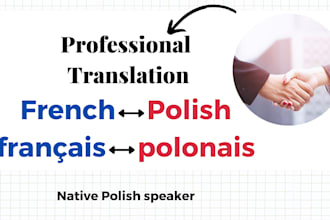translate from french to polish, du francais vers polonais