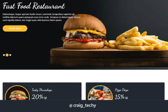 design restaurant website with online ordering system