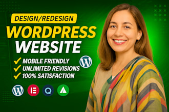 develop responsive wordpress website design or blog website, web design