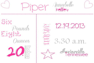 create a custom digital birth announcement