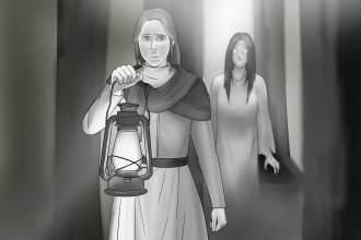 draw illustration for your horror comic, book , tiktok or youtube