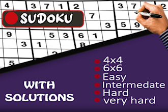 create a unique sudoku puzzles book interior for amazon KDP