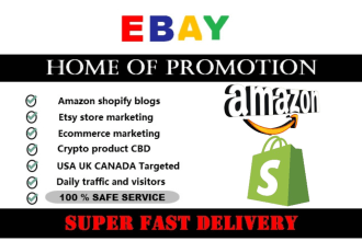 promote USA and UK traffic sales to amazon etsy ebay ecommerce ebook shopify
