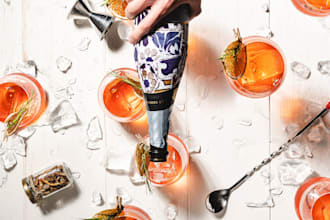 make professional cocktail photography and content creation