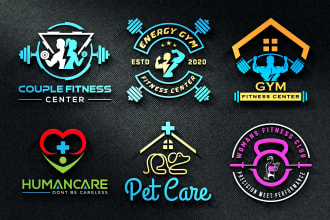 design sports, health, gym and fitness logo in 24hr