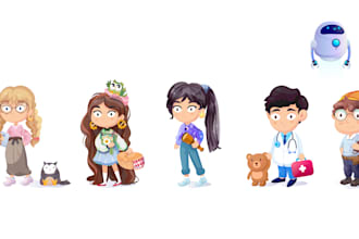 create 2d character design concept