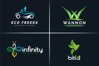 do modern landscape lawn care agriculture garden farm landscaping logo design