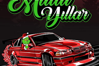 design car vector illustration for poster and t shirt