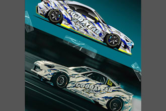 design livery for drift, rally, offroad, drag or daily cars