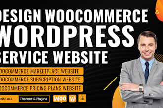 create, design wordpress service website using elementor pro web design builder