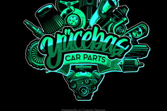 design racing, car wash, auto repair, logistic logo